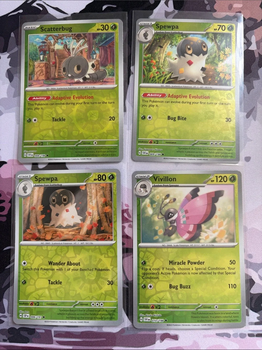 🦋 Scatterbug, Spewpa & Vivillon Evolution Pokémon Lot | Reverse Holo ✨5/$25✨